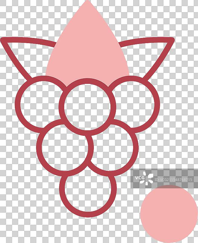 博森莓线条填充图标图片素材