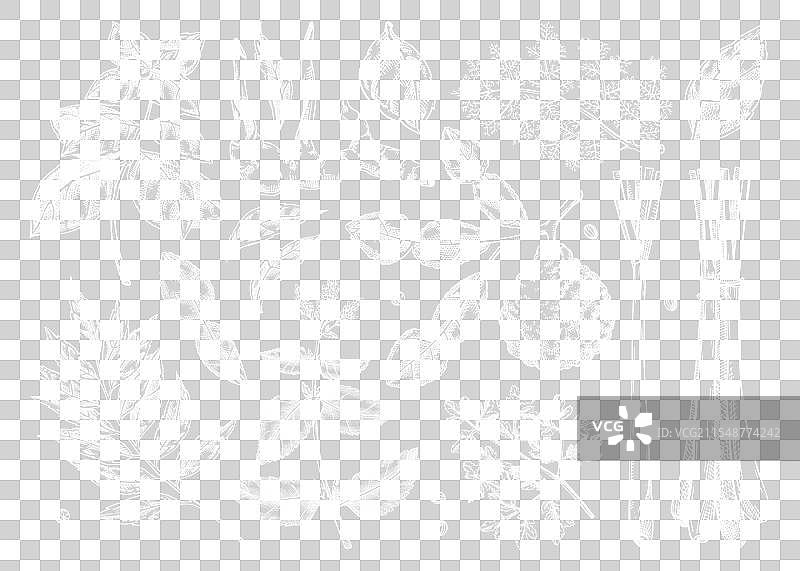 亚洲美食草药和香料素描集：罗勒图片素材