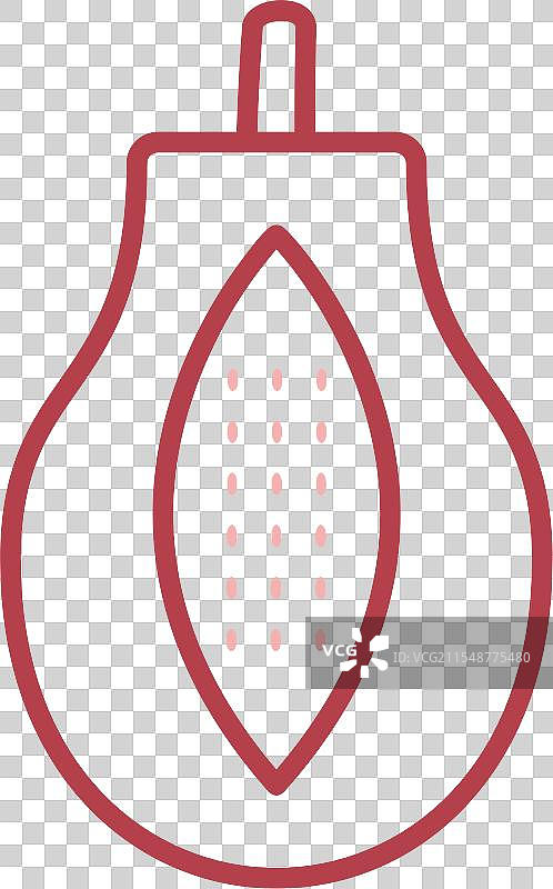 木瓜线条填充图标图片素材