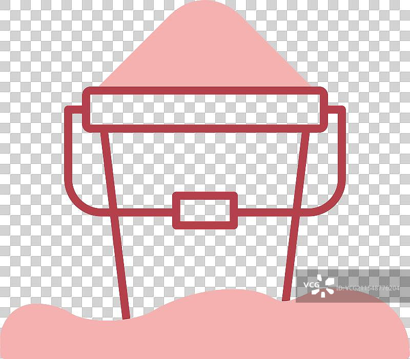 沙桶线填充图标图片素材