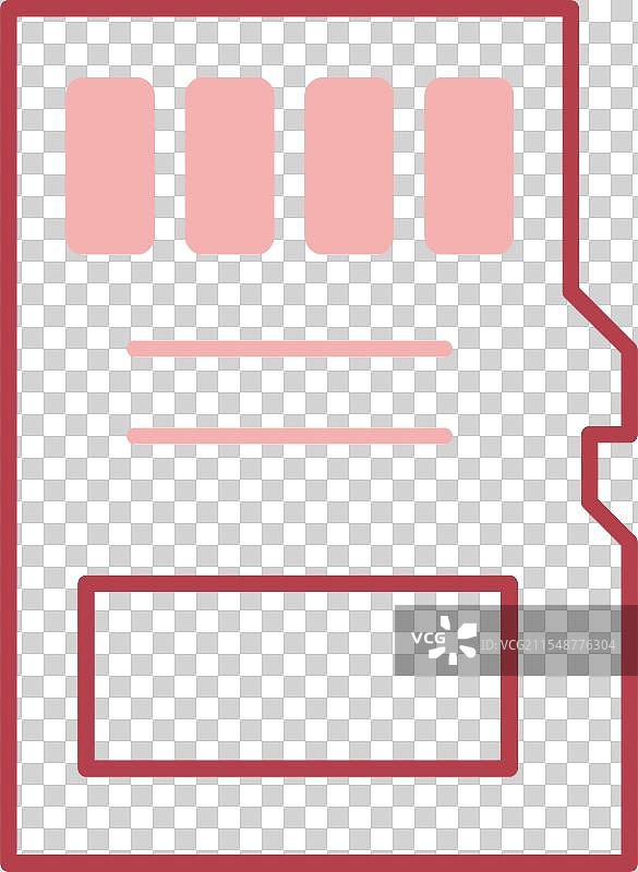 SD卡线条填充图标图片素材