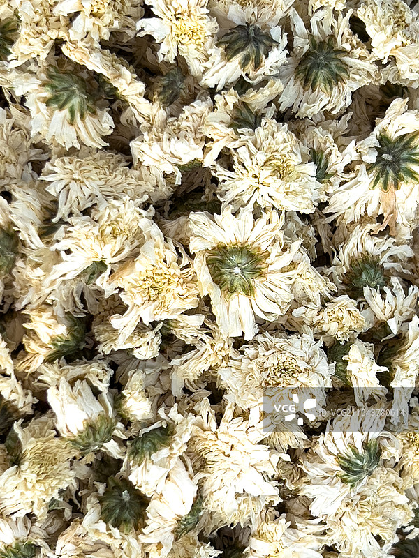 周口汉阳路菜市场早市干菊花雏菊雪菊图片素材