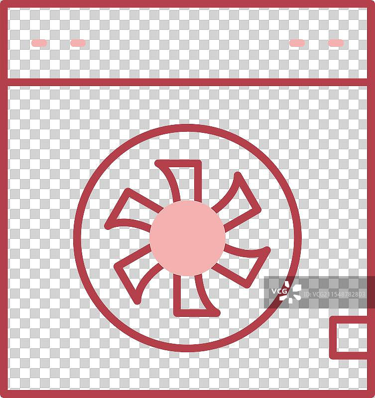 冷却器线条填充图标图片素材