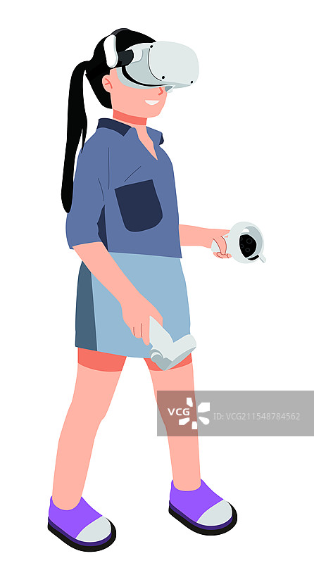 儿童孩子vr游戏虚拟现实游戏图片素材