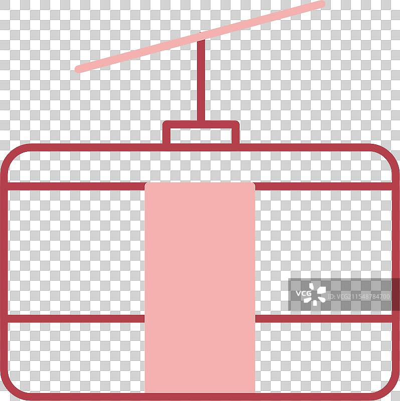 缆车线路填充图标图片素材
