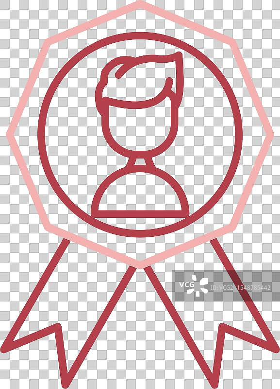 本月最佳员工线条填充图标图片素材