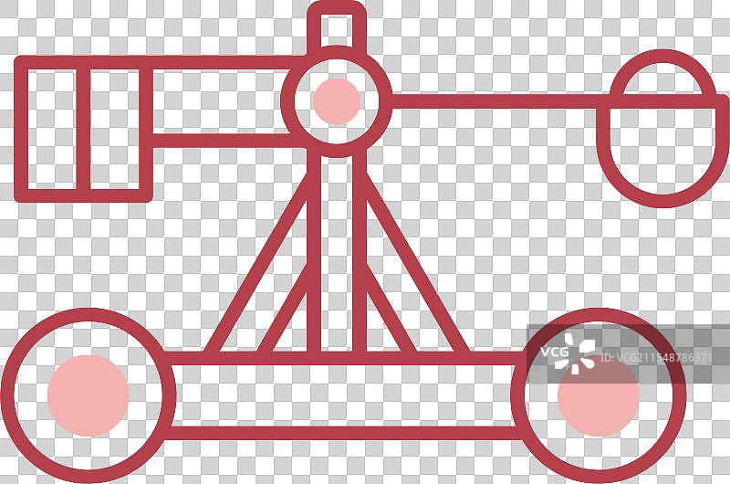 投石机线条填充图标图片素材