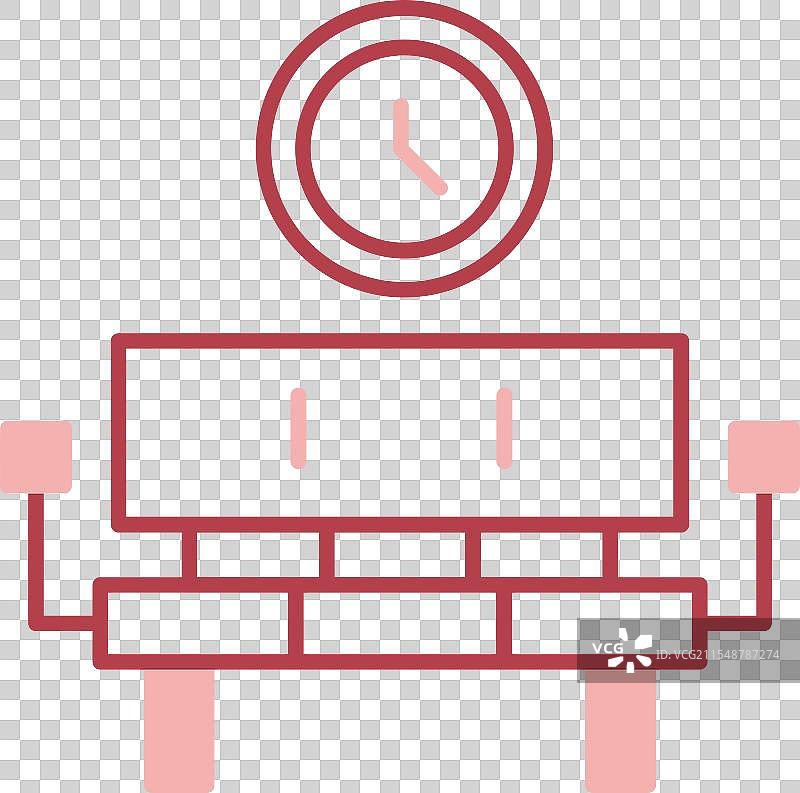 候诊室排队填充图标图片素材