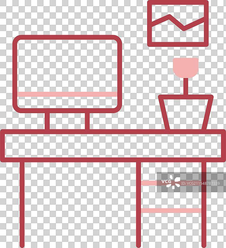工作台线条填充图标图片素材