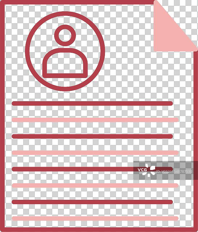 简历线条填充图标图片素材