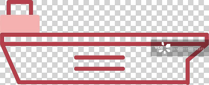航空母舰线条填充图标图片素材
