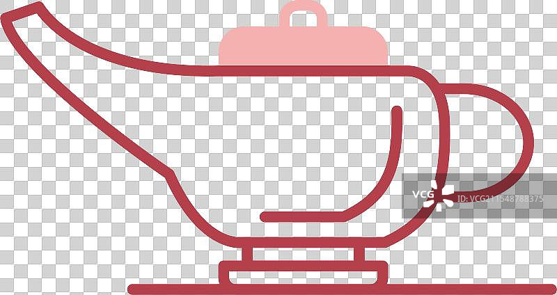 阿拉伯魔法灯线条填充图标图片素材