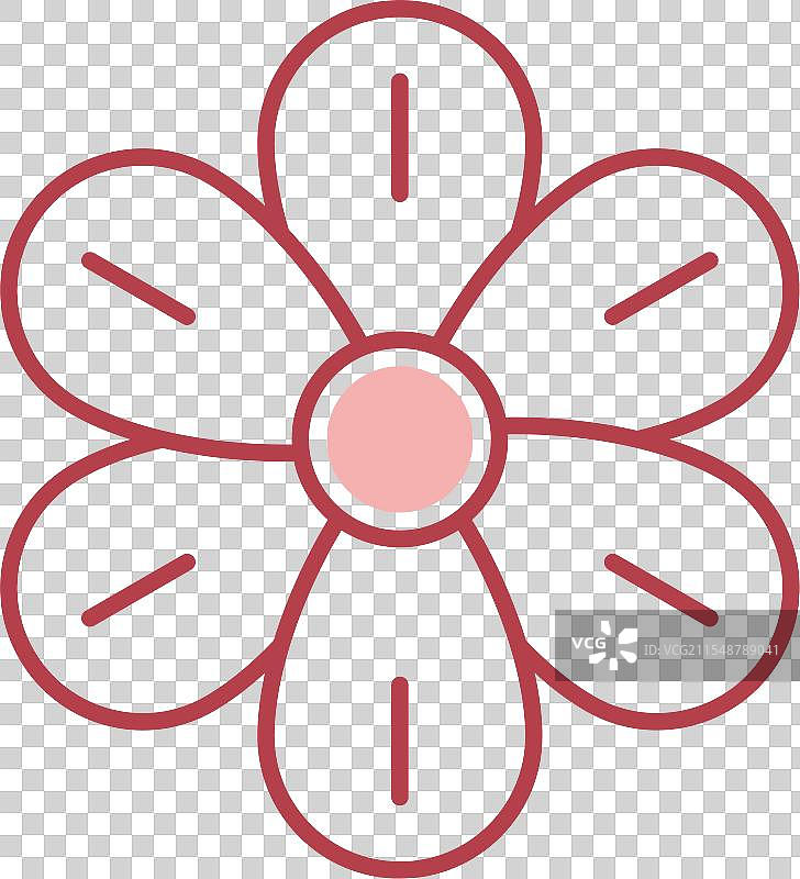 风信子线条填充图标图片素材