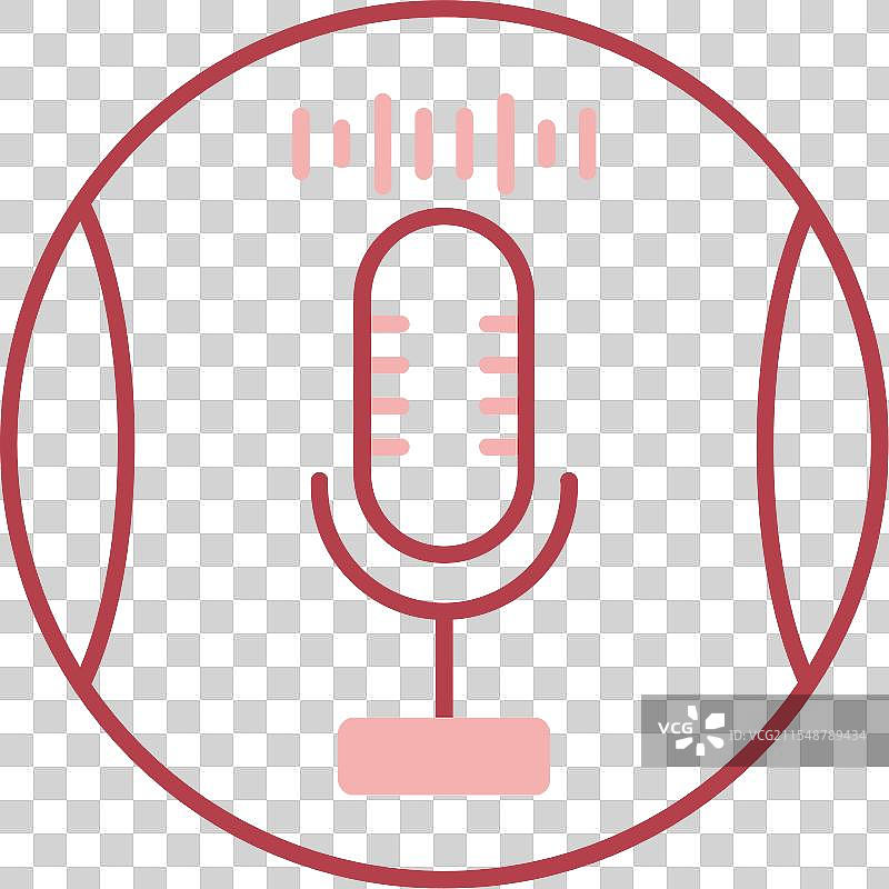 录音机线条填充图标图片素材