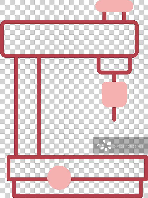 铣床线条填充图标图片素材