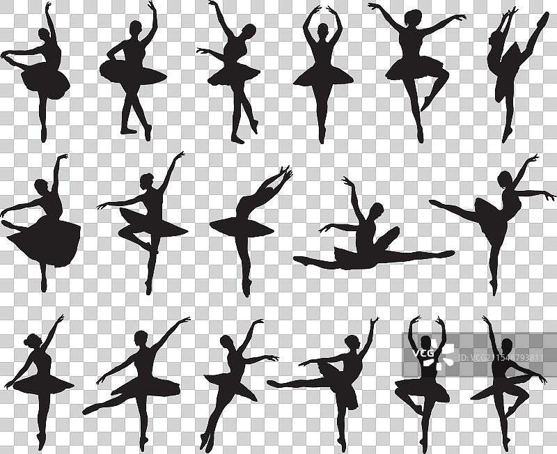 芭蕾舞者的剪影图片素材