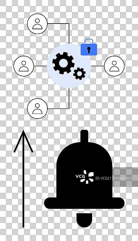 团队协作设备集成与安全性图片素材