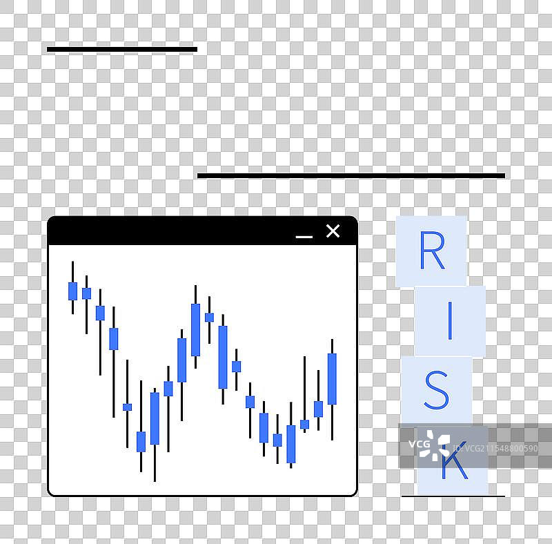 带有蜡烛图的金融图表分析图片素材