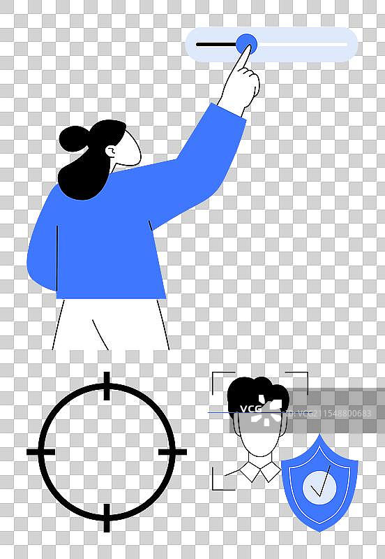 调整设置概念与用户目标图片素材