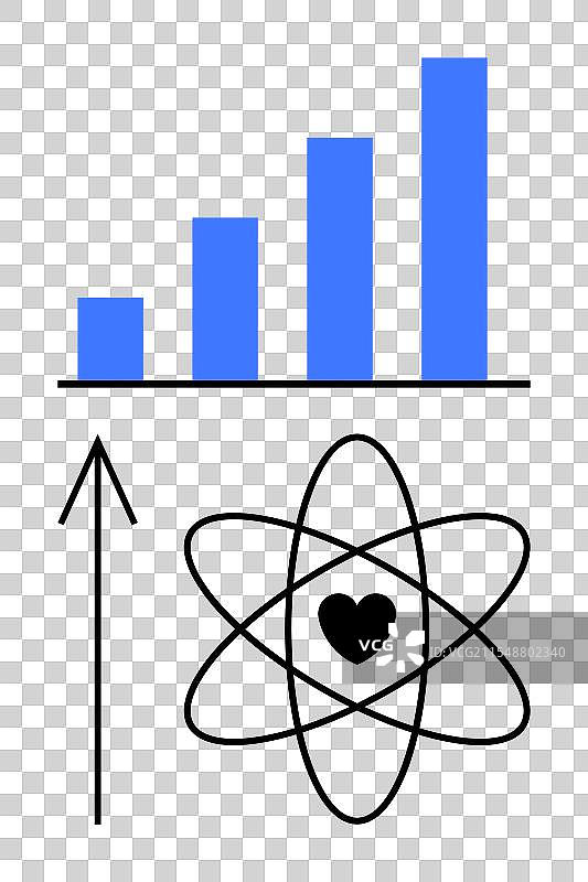 通过条形图描绘的增长与进步图片素材
