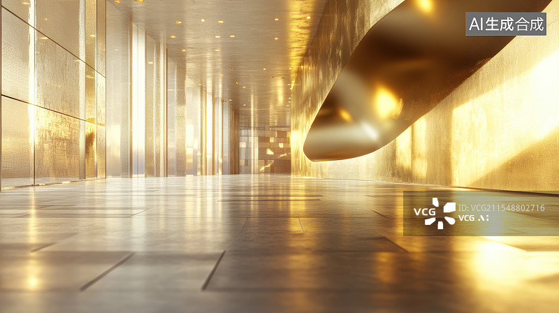 【AI数字艺术】艺术中心建筑内部空间图片素材