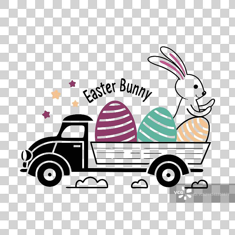 复活节兔子复活节排版设计图片素材