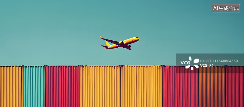 【AI数字艺术】集装箱 设计 飞机图片素材