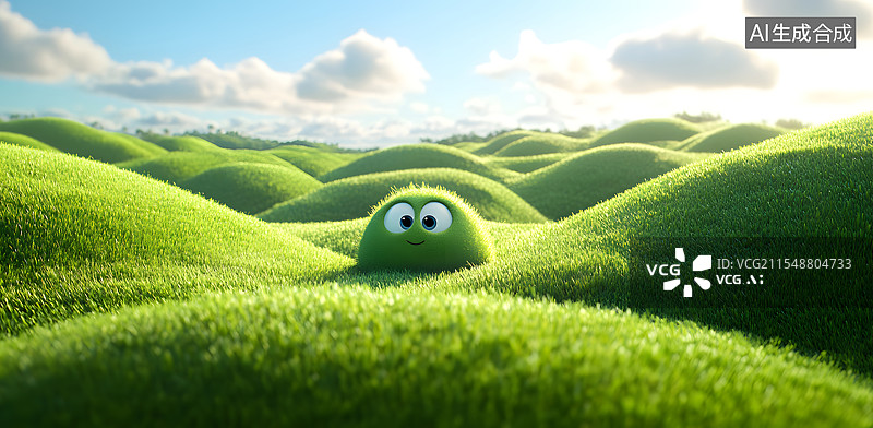 【AI数字艺术】春天 山坡图片素材