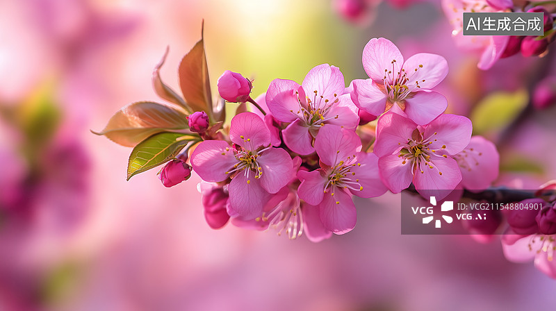 【AI数字艺术】樱花特写图片素材