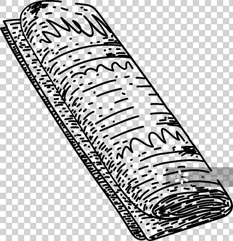 复古旧报纸素描手绘图片素材