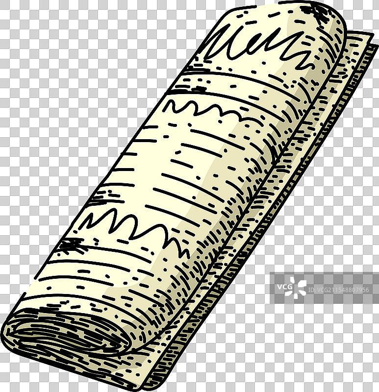 复古旧报纸素描手绘图片素材