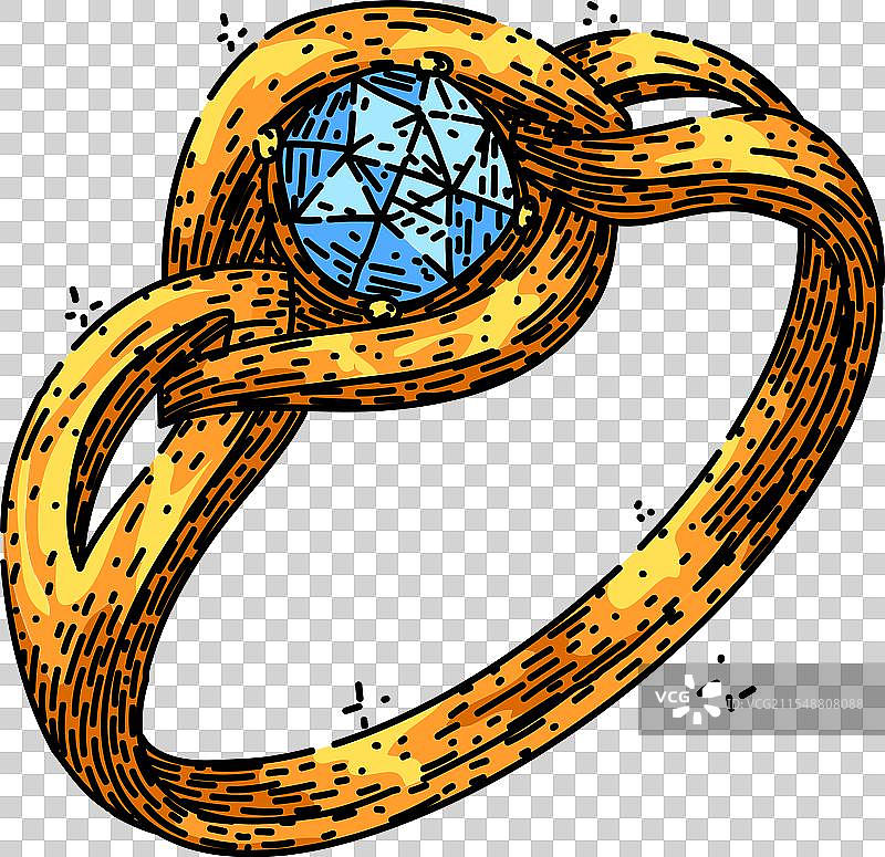 手绘钻石戒指珠宝草图图片素材