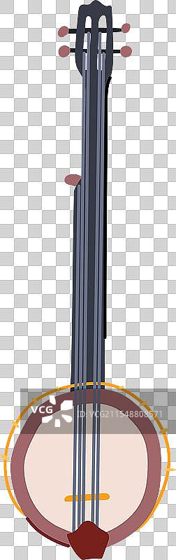 弹奏班卓琴的卡通人物图片素材