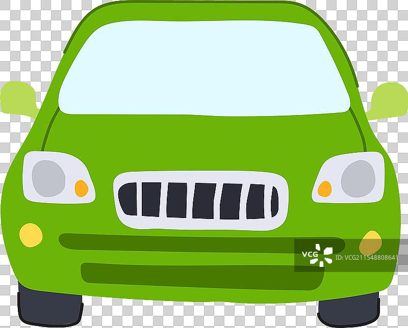 卡通汽车前部的车灯图片素材