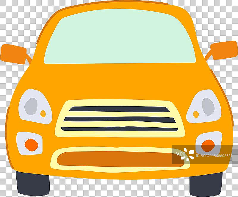 卡通汽车前方的雾灯图片素材