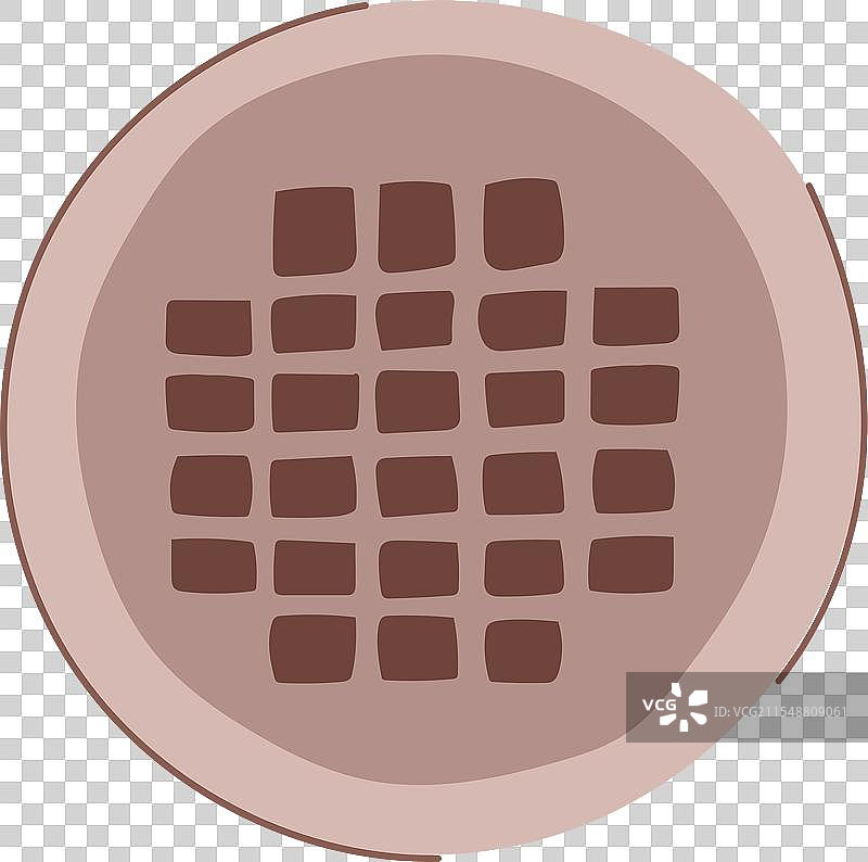 下水道井盖卡通图案图片素材