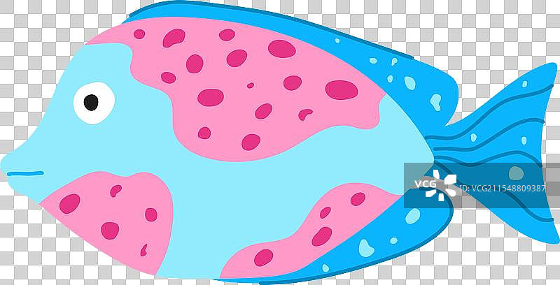 异国情调的慈鲷卡通鱼图片素材