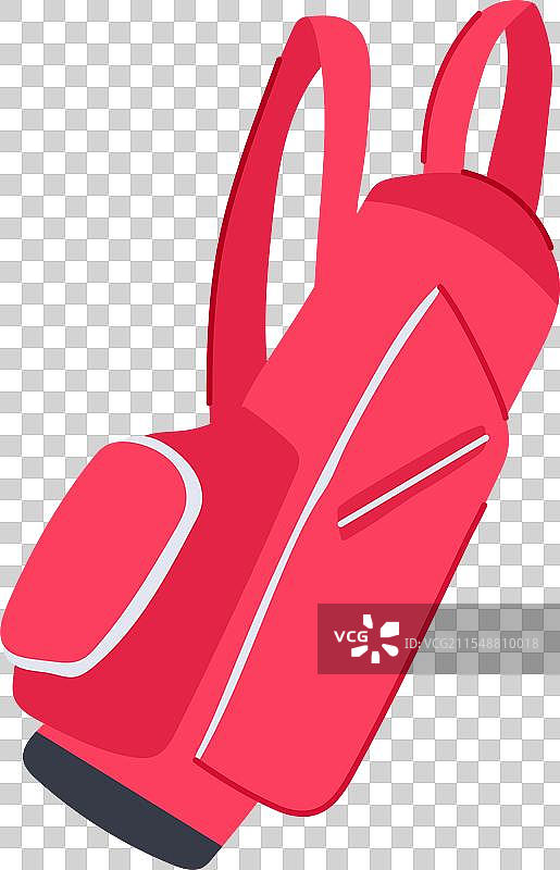 高尔夫鞋和球包的卡通图案图片素材