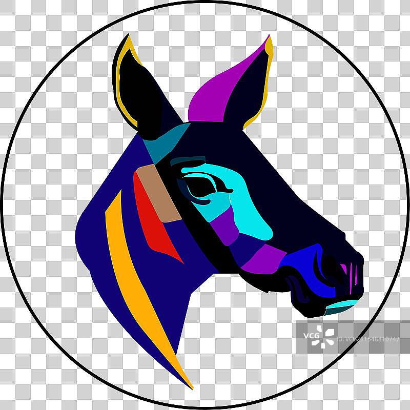 彩色驴子图标图片素材