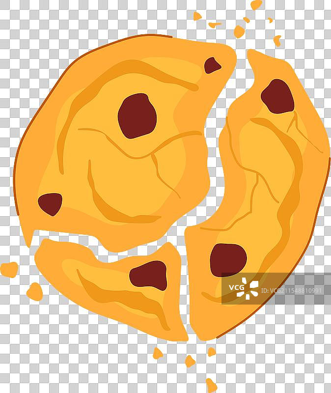 肉桂燕麦饼干卡通图案图片素材