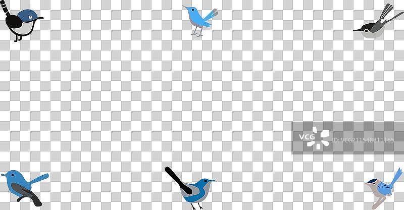 蓝灰色的细嘴鸟图标图片素材