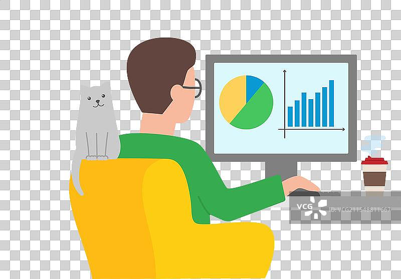 商业分析师、交易员或金融概念图片素材