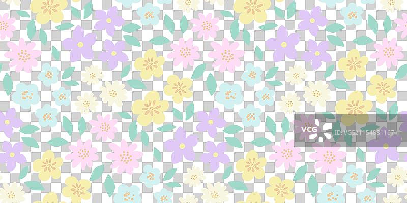 生机勃勃的春天无缝图案图片素材