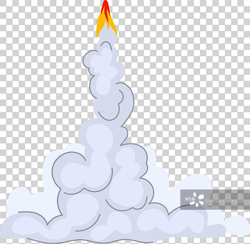 火箭烟雾轨迹卡通图图片素材