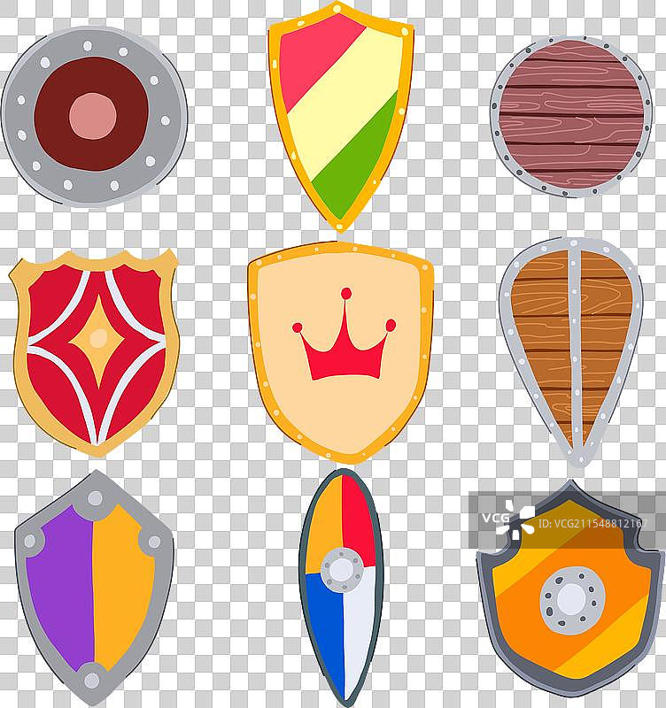 卡通骑士护盾套装图片素材