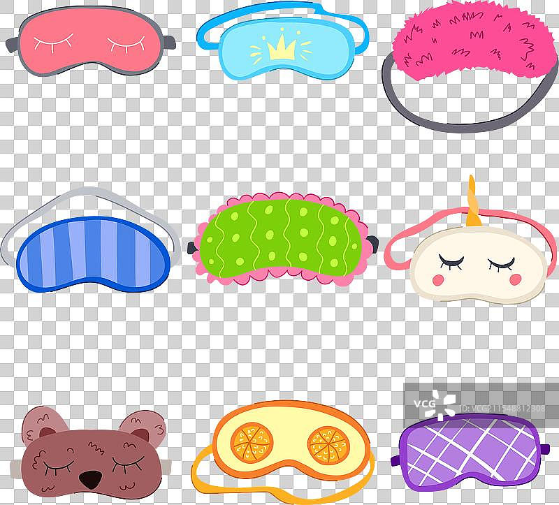 卡通睡眠眼罩套装图片素材