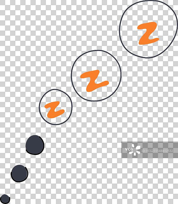 充电睡眠zzz卡通图片素材