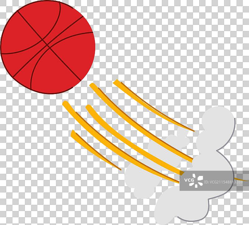 篮球运动员快速奔跑的卡通形象图片素材