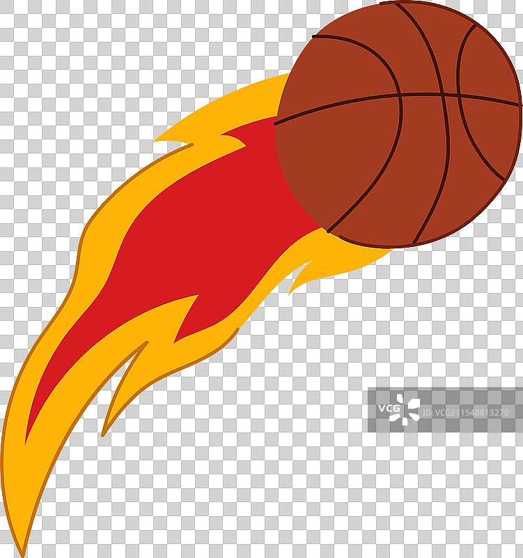 快速突破的卡通篮球运动员图片素材