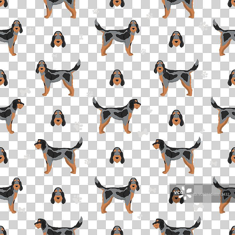 加斯科涅蓝色格里芬无缝图案图片素材